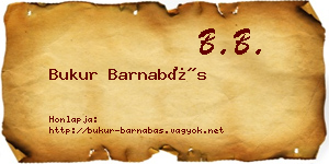 Bukur Barnabás névjegykártya