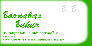 barnabas bukur business card